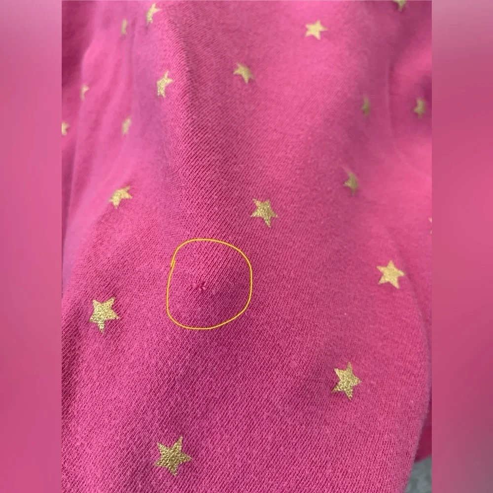 Mini Boden Size 5-6 Years Pink with Gold Foil Stars Twirl Dress